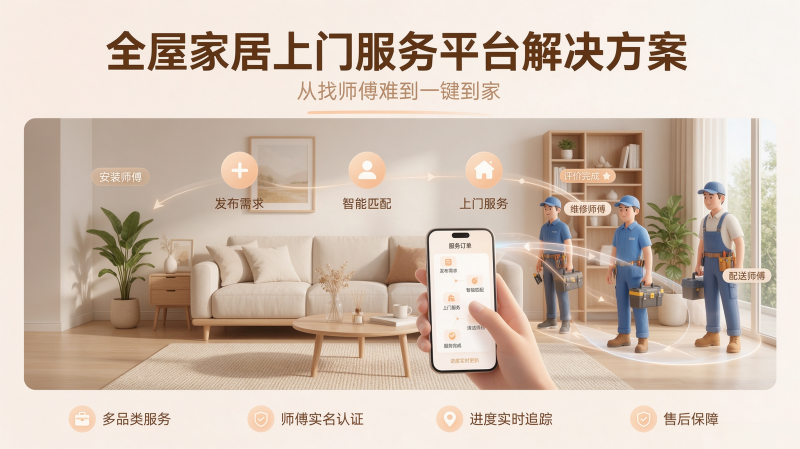 全屋家居上门服务平台系统开发解决方案-软盟