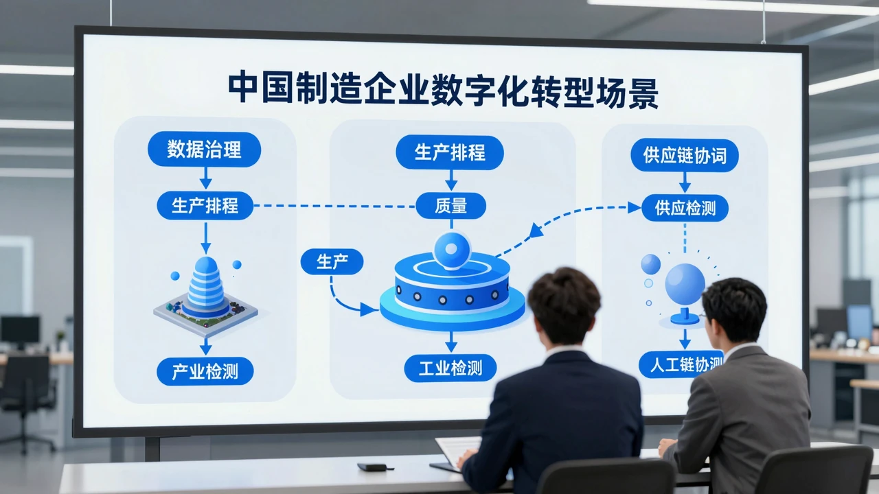 浙江发布人工智能赋能制造业数字化转型方案:企业如何评估数据治理与业务重构要求 1 制造企业从数据治理到工业人工智能应用的数字化转型场景