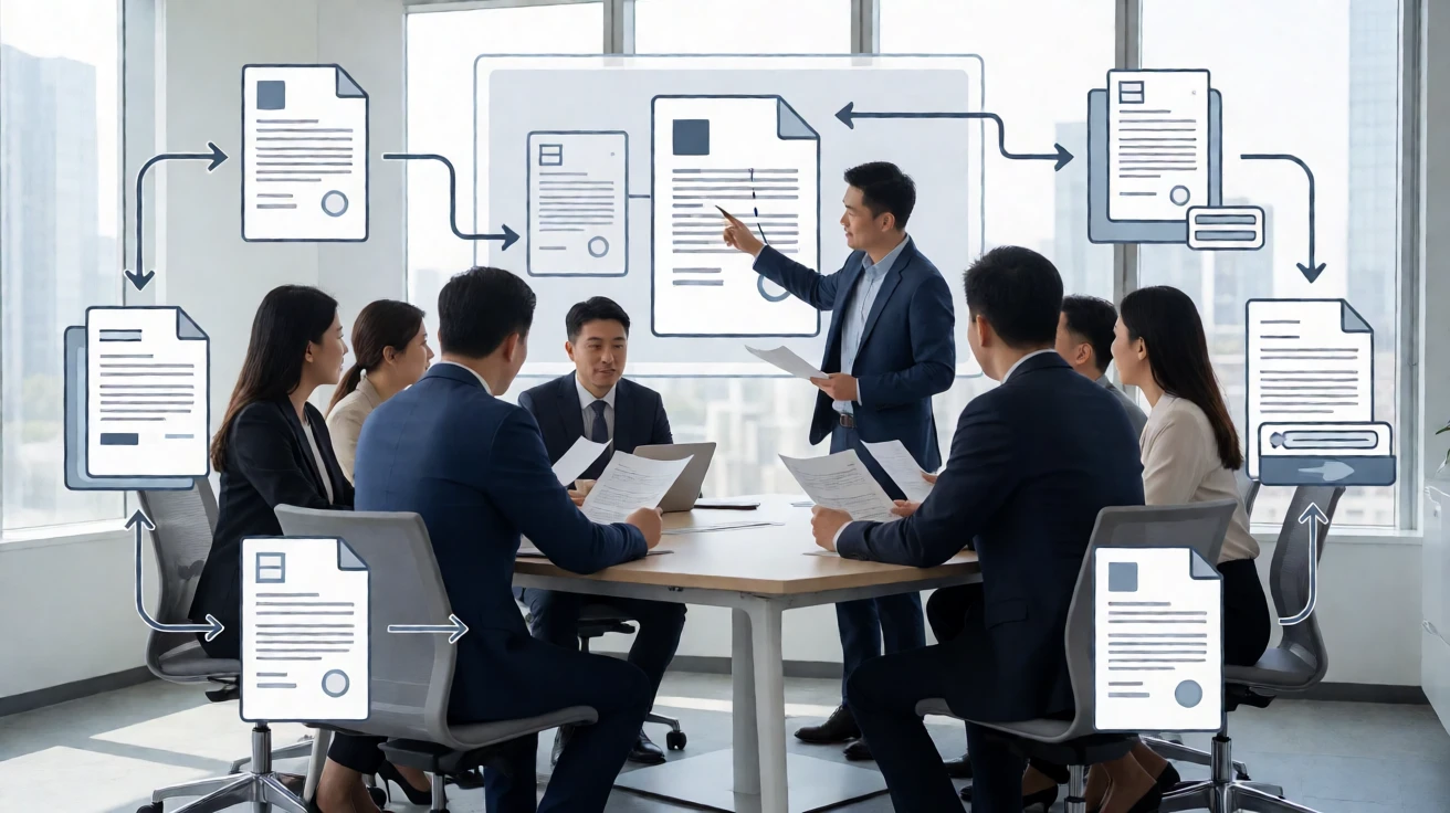 企业合同从申请到履约归档的流程示意