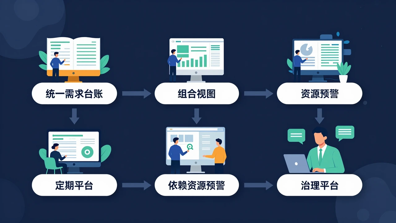 企业项目组合管理平台建设方案:从需求立项到资源与收益跟踪 2 从轻量需求治理到项目组合管理平台的分阶段建设路线