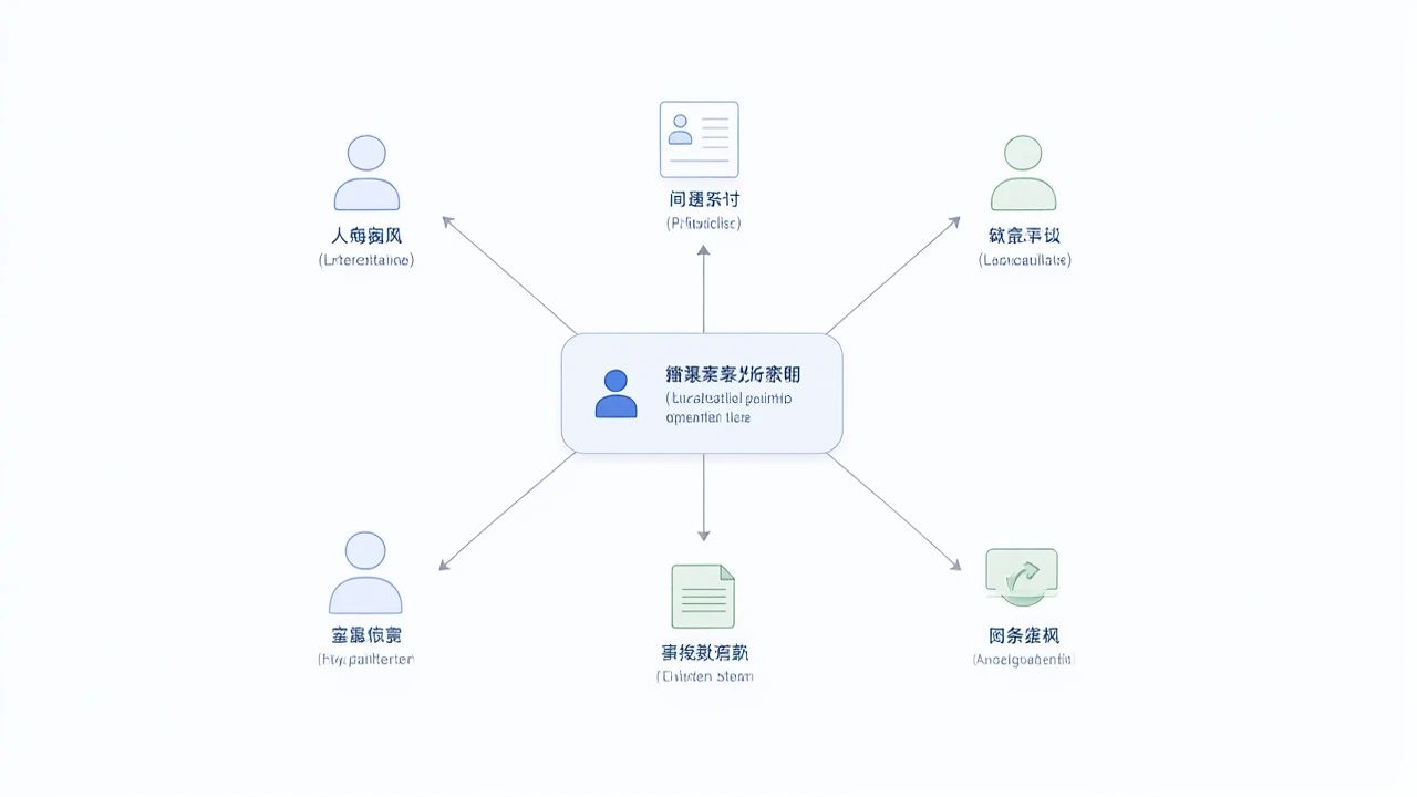 企业统一身份与访问管理建设方案:从账号治理到权限回收闭环 1 统一身份平台连接身份数据源、业务应用与权限审批流程的示意图